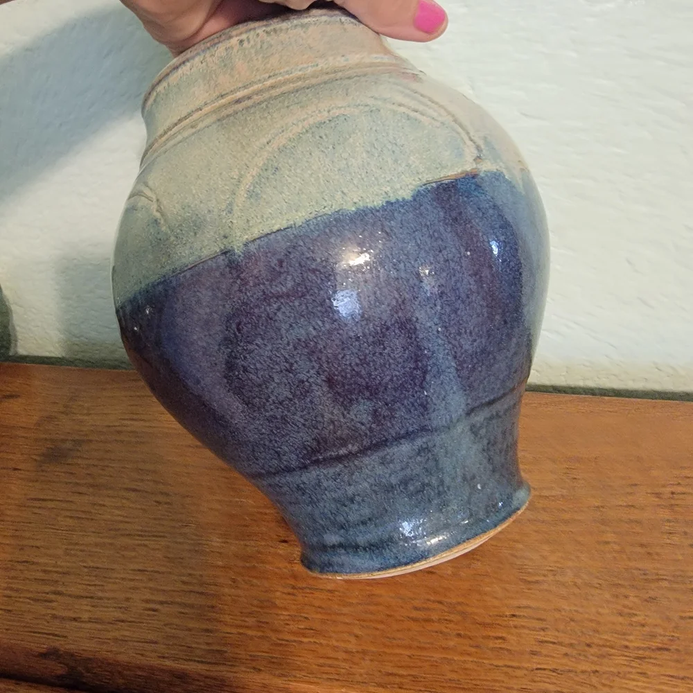 Elegant‎ Blue and Cream Vase
